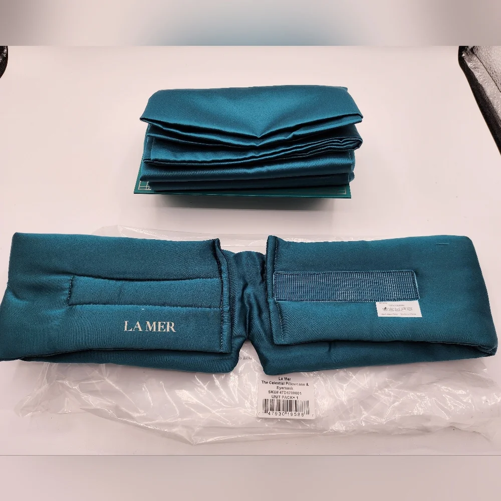 La Mer Celestial Pillowcase & Sleep Mask NWT